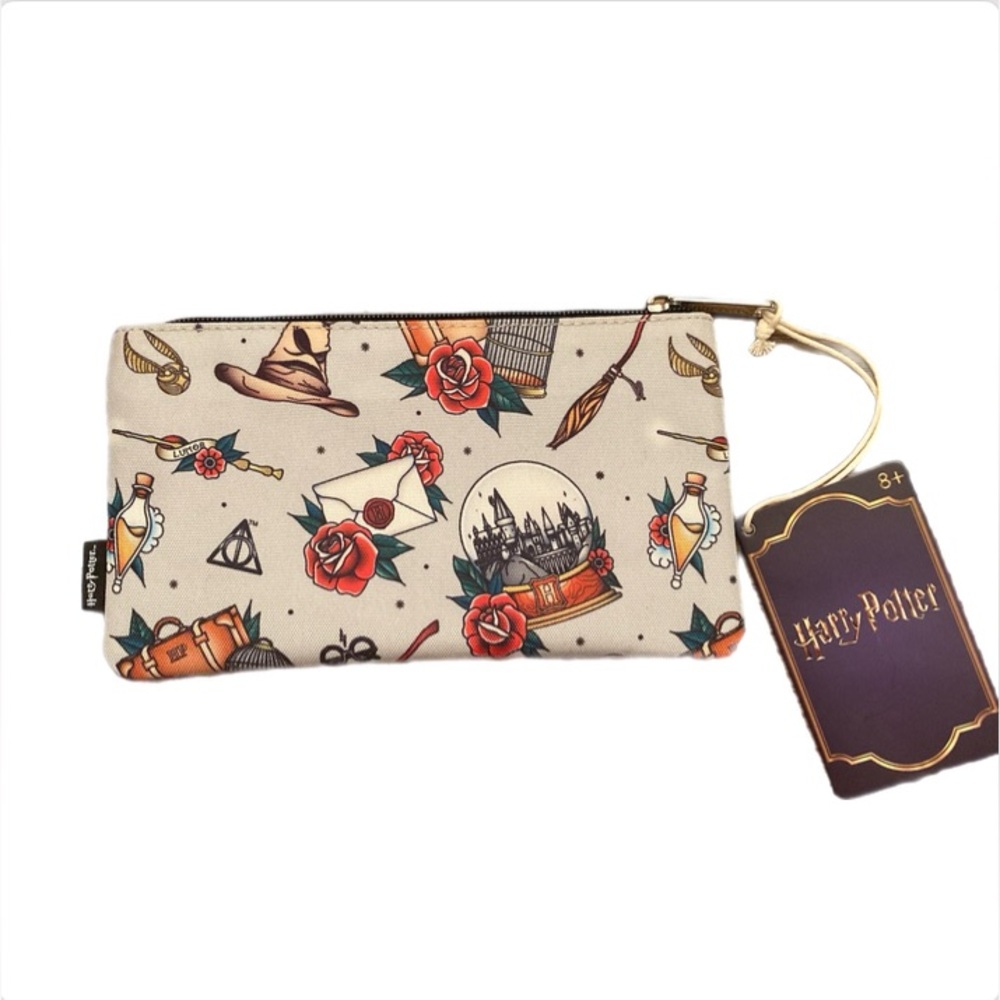Loungefly Harry Potter Relics Tattoo Coin Cosmetic Bag New With Tags